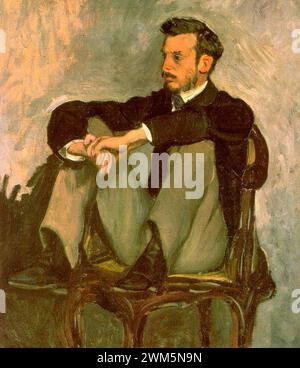Portrait of Renoir by Frédéric Bazille. 1867 Stock Photo - Alamy