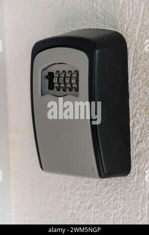 key box with combination lock for apartments Stock Photo