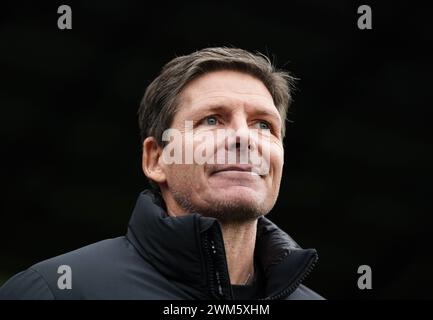 Crystal Palace manager Oliver Glasner during the Premier League match at Selhurst Park, London. Picture date: Saturday February 24, 2024. Stock Photo