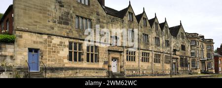 The Free Gramma School, Main Street Ashbourne town; Peak District National Park; Derbyshire; England, UK Stock Photo