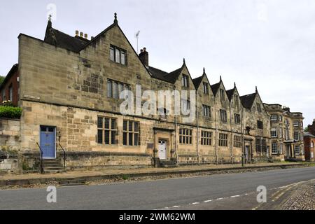 The Free Gramma School, Main Street Ashbourne town; Peak District National Park; Derbyshire; England, UK Stock Photo