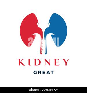 Kidney Icon Logo Design Template Stock Vector