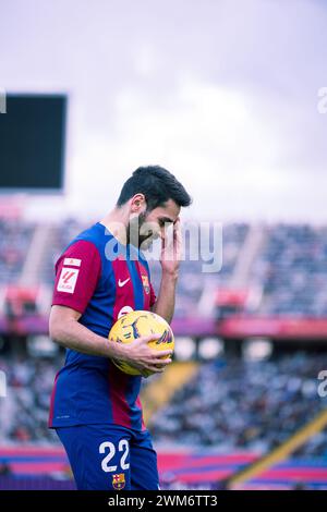 Barcelona, Spain, 24, February, 2024.  Spanish LaLiga EA Sports: FC Barcelona v Getafe.  (22) Gündogan.  Credit: Joan G/Alamy Live News Stock Photo