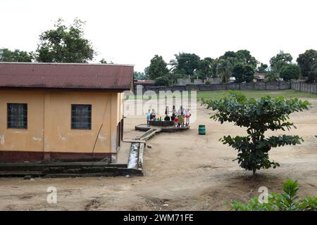 General views of students attending St. Paul's Anglican Senior Secondary School in Bo, Sierra Leone, Africa. Stock Photo