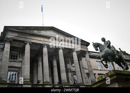 Edinburgh Scotland, UK 24 February 2024. General view of the Supreme Courts Parliament Square. credit sst/alamy live news Stock Photo