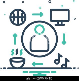 Icon for hobbies,people Stock Vector
