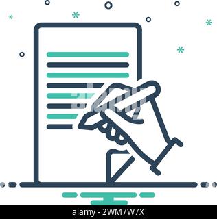 Icon for writes,notepad Stock Vector