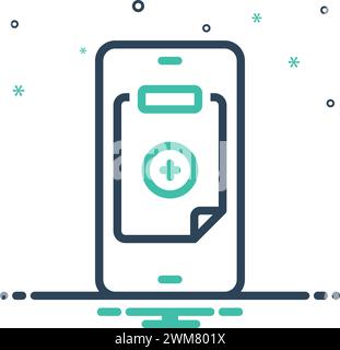 Icon for add,attach Stock Vector