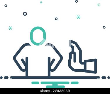 Icon for excuse,apology Stock Vector