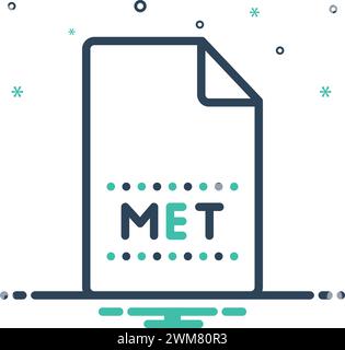 Icon for met,document Stock Vector