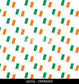 Ireland flag pattern. Saint Patrick's Day illustration Stock Photo