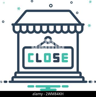 Icon for closed,barred Stock Vector