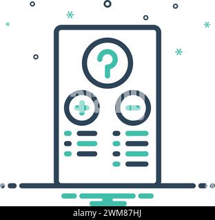 Icon for cons,pros Stock Vector