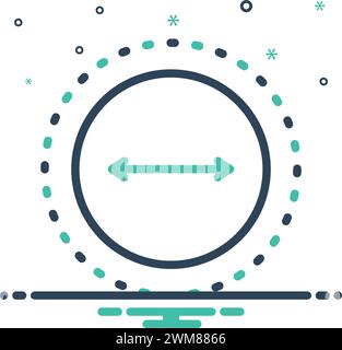 Icon for sized,radius Stock Vector
