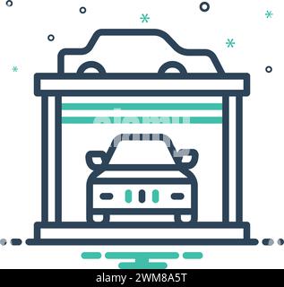 Icon for garage,terminus Stock Vector
