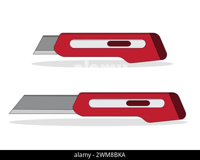 Art illustration symbol icon object work tools design handy worker logo of cutter Stock Vector
