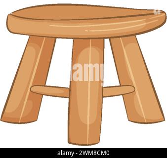 Vector graphic of a three-legged stool Stock Vector