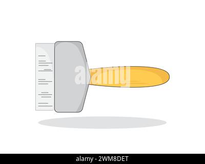 Art illustration symbol icon object work tools design handy worker logo of paint brusher Stock Vector