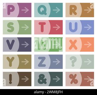 Alphabet and arrows Stock Vector
