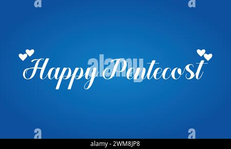 Happy Pentecost Amazing Text And colorful background illustration design Stock Vector