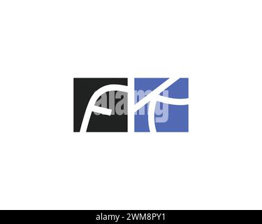 creative letter FK logo design vector template Stock Vector