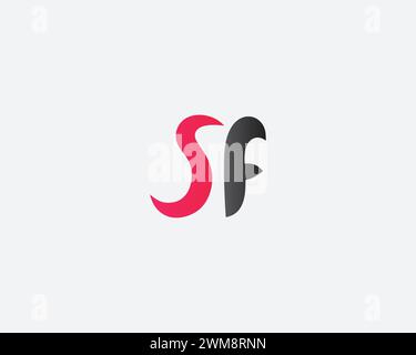 creative letter SF logo design vector template Stock Vector