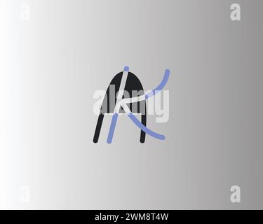 creative letter AK logo design vector template Stock Vector