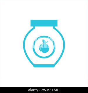 Apricot jam. From blue icon set. Stock Vector