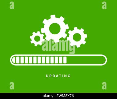 Update concept. Application loading process symbol web screens. Vector ...