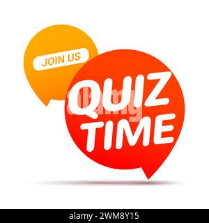 Quiz time icon concept. Vector sign ask game competition Stock Vector
