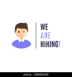 Hiring audience recruitment customer client. Job recruit hire vector concept Stock Vector