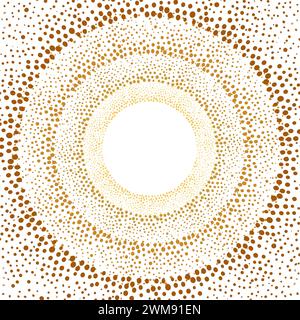 Hand drawn gold dots background. Sparkling golden abstract pattern for design with place for text Stock Vector