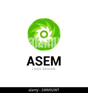 Abstract logo circle icon. Technology logo design, modern shape company symbol Stock Vector