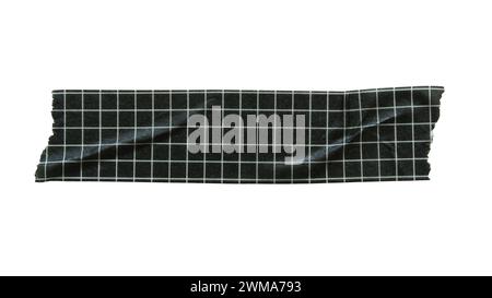 Black tape with grid pattern on white background with clipping path Stock Photo