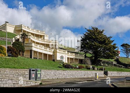 The Belvedere on Plymouth Hoe popularly referred to as the Wedding Cake Stock Photo