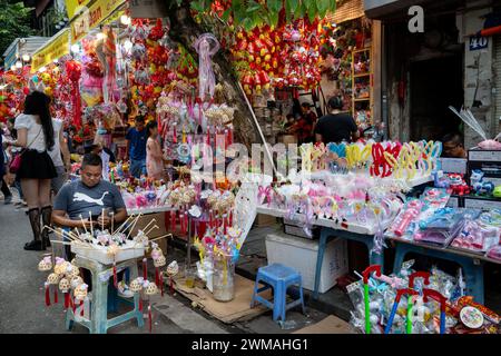 Toy Street in Hanoi's Old Quarter, Vietnam Stock Photo