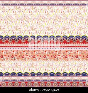 Textile fabric pattern artwork seamless pattern Stock Vector
