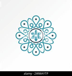 Logo design graphic concept creative premium abstract vector stock sign anatolian culture wool carpet motif design Related interior oriental beautiful Stock Vector