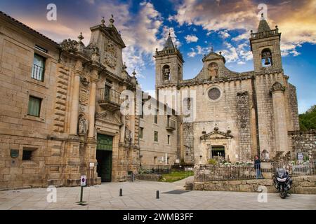 Monasterio de San Esteban, Mosteiro de Santo Estevo de Ribas de Sil, Ribeira Sacra, Ourense, Galicia, Spain Stock Photo