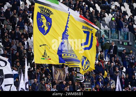 Torino, Italia. 25th Feb, 2024. Juventus supporters the Serie A soccer match between Juventus and Frosinone at the Allianz Stadium in Torino, north west Italy - Saturday, FEBRUARY 25, 2024. Sport - Soccer . (Photo by Marco Alpozzi/Lapresse) Credit: LaPresse/Alamy Live News Stock Photo