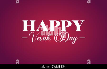 Happy Vesak Day Stylish Design illustration design Stock Vector