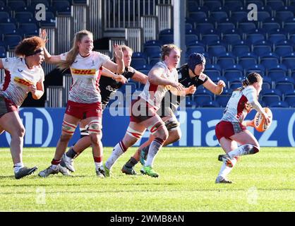 Exeter, Devon, UK. 24th Feb, 2024. Allianz Premiership Women's Rugby: Exeter Chiefs v Harlequins women at Sandy Park, Exeter, Devon, UK. Pictured: Credit: nidpor/Alamy Live News Stock Photo