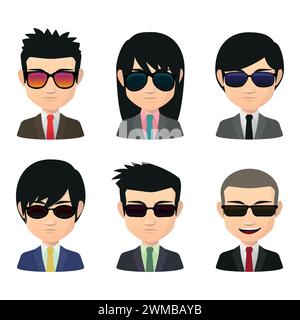 People avatar set People colourful flat style vector illustration set Stock Vector