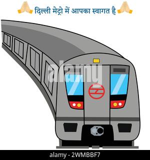 Delhi Metro Illustration Stock Vector