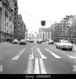 Bucharest, Socialist Republic of Romania, approx. 1978. View of Magheru Boulevard. Stock Photo