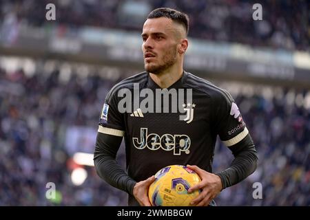 Torino, Italia. 25th Feb, 2024. Juventus' Filip Kostic during the Serie A soccer match between Juventus and Frosinone at the Allianz Stadium in Torino, north west Italy - Saturday, FEBRUARY 25, 2024. Sport - Soccer . (Photo by Marco Alpozzi/Lapresse) Credit: LaPresse/Alamy Live News Stock Photo