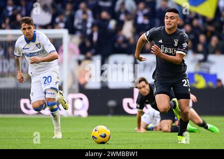 Torino, Italia. 25th Feb, 2024. Juventus' Carlos Alcaraz during the Serie A soccer match between Juventus and Frosinone at the Allianz Stadium in Torino, north west Italy - Saturday, FEBRUARY 25, 2024. Sport - Soccer . (Photo by Marco Alpozzi/Lapresse) Credit: LaPresse/Alamy Live News Stock Photo