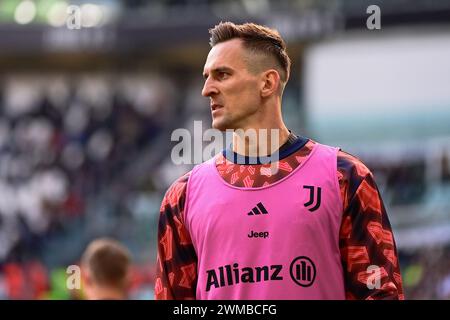 Torino, Italia. 25th Feb, 2024. Juventus' Arkadiusz Milik during the Serie A soccer match between Juventus and Frosinone at the Allianz Stadium in Torino, north west Italy - Saturday, FEBRUARY 25, 2024. Sport - Soccer . (Photo by Marco Alpozzi/Lapresse) Credit: LaPresse/Alamy Live News Stock Photo