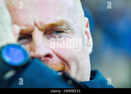 Everton manager Sean Dyche  during the Premier League match between Brighton and Hove Albion and Everton at the American Express Stadium  , Brighton , UK - 24th  February  2024  Photo Simon Dack / Telephoto Images Editorial use only. No merchandising. For Football images FA and Premier League restrictions apply inc. no internet/mobile usage without FAPL license - for details contact Football Dataco Stock Photo