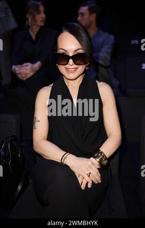 Milan, Italy. 25th Feb, 2024. Alexia attends Armani Fashion show during Milan Fashion Week women's collection fall winter 2024-2025. Milan (Italy) on February 25th, 2024. Photo by Marco Piovanotto/ABACAPRESS.COM Credit: Abaca Press/Alamy Live News Stock Photo